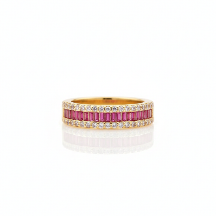 Krina Rosette Zirconia Stone Band GWR -92
