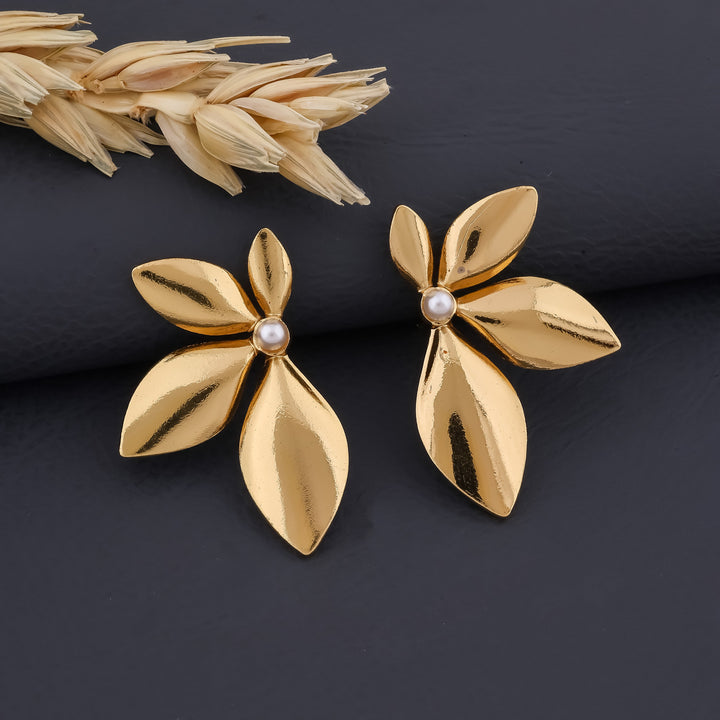 Gold Plated Flower Earring