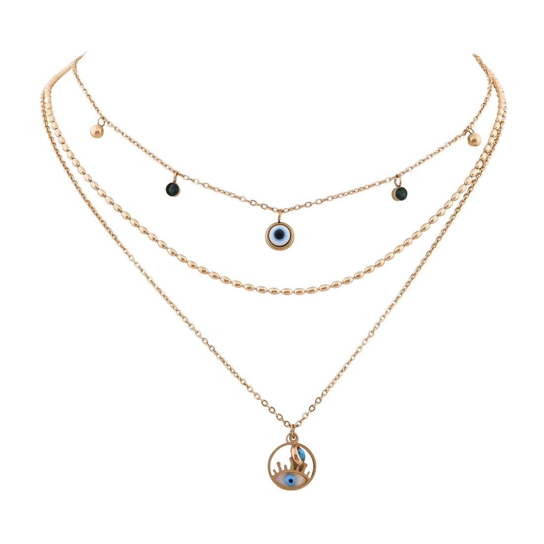 Nazar 3 Layers Link Neckless GWN -21