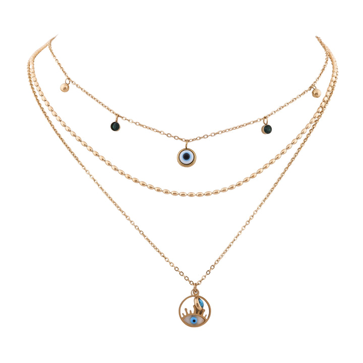 Nazar 3 Layers Link Neckless GWN -21