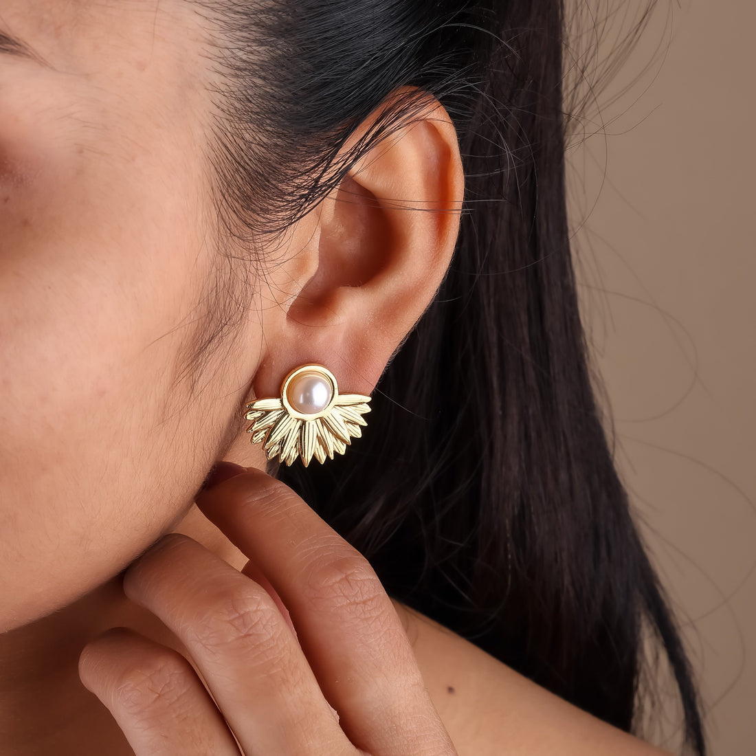 Moti Hoop Women Earring GWE -7