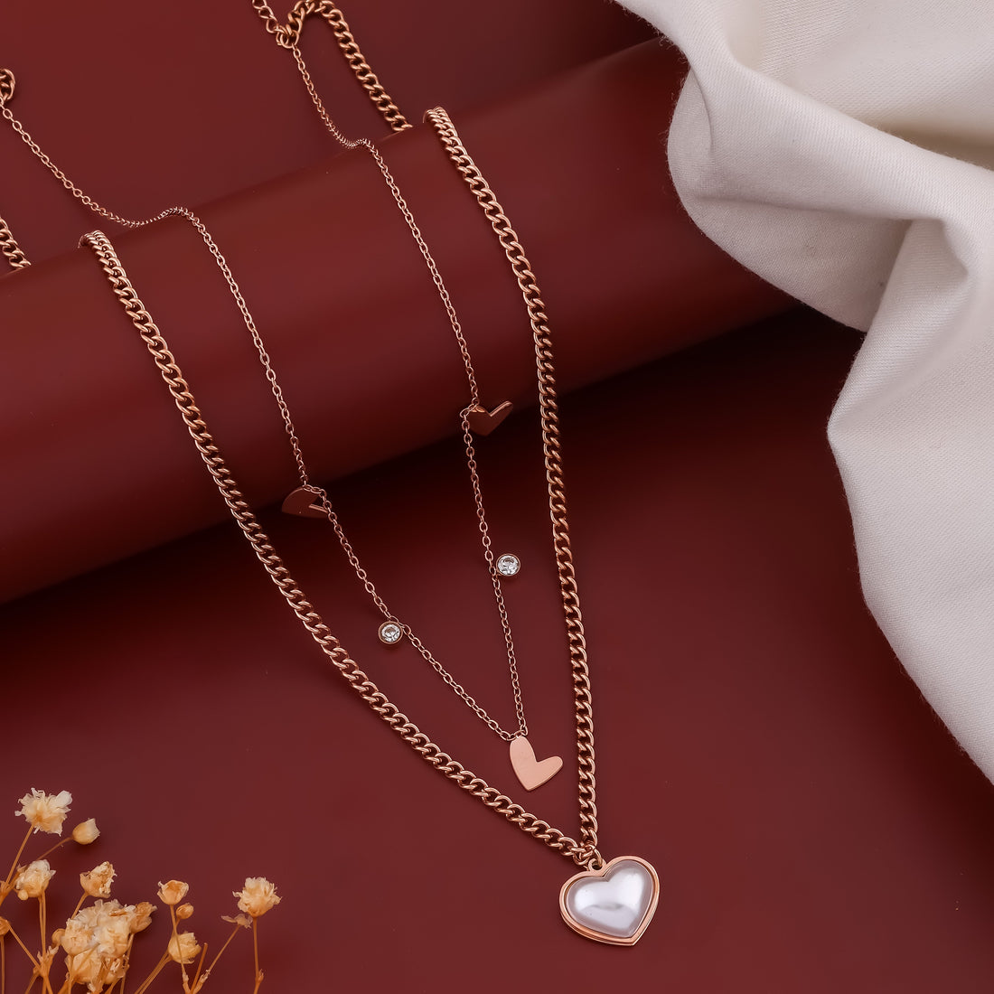 Moti Love 2 Tier Women Neckless Link GWN -17