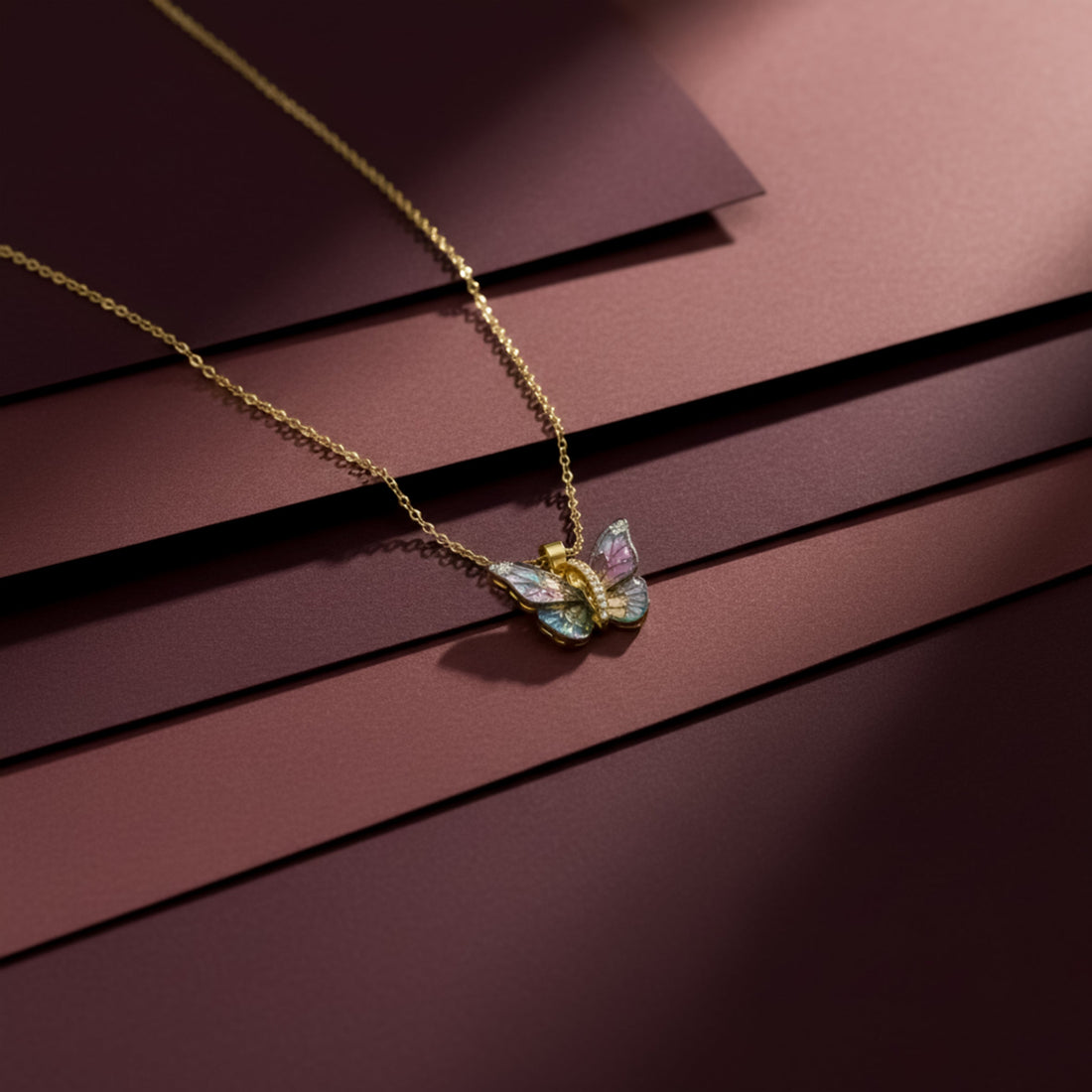 Women Necklace Ethereal Butterfly Gold jewellery - Finora Jewels