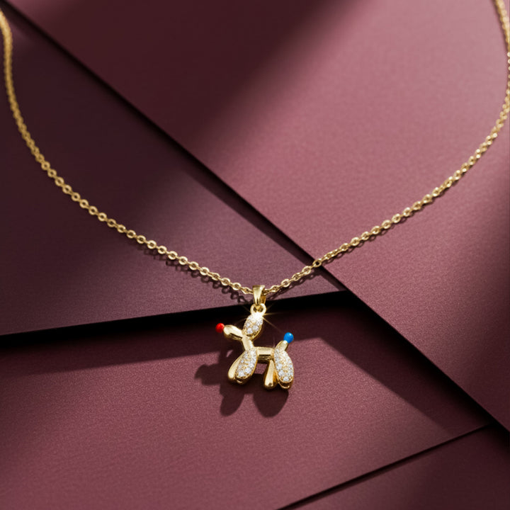 Balloon Dog Charm Necklace