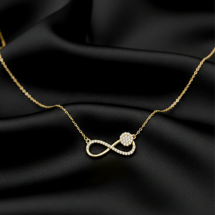 Gold Pave Eternal Bloom Women Link Set GWN -140