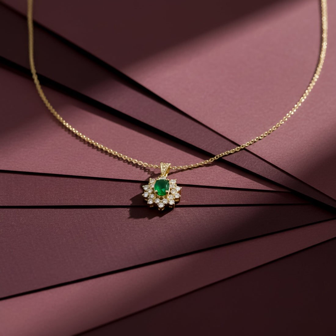 Verde-Cut Jade Gemstone Women Neckless GWN -92