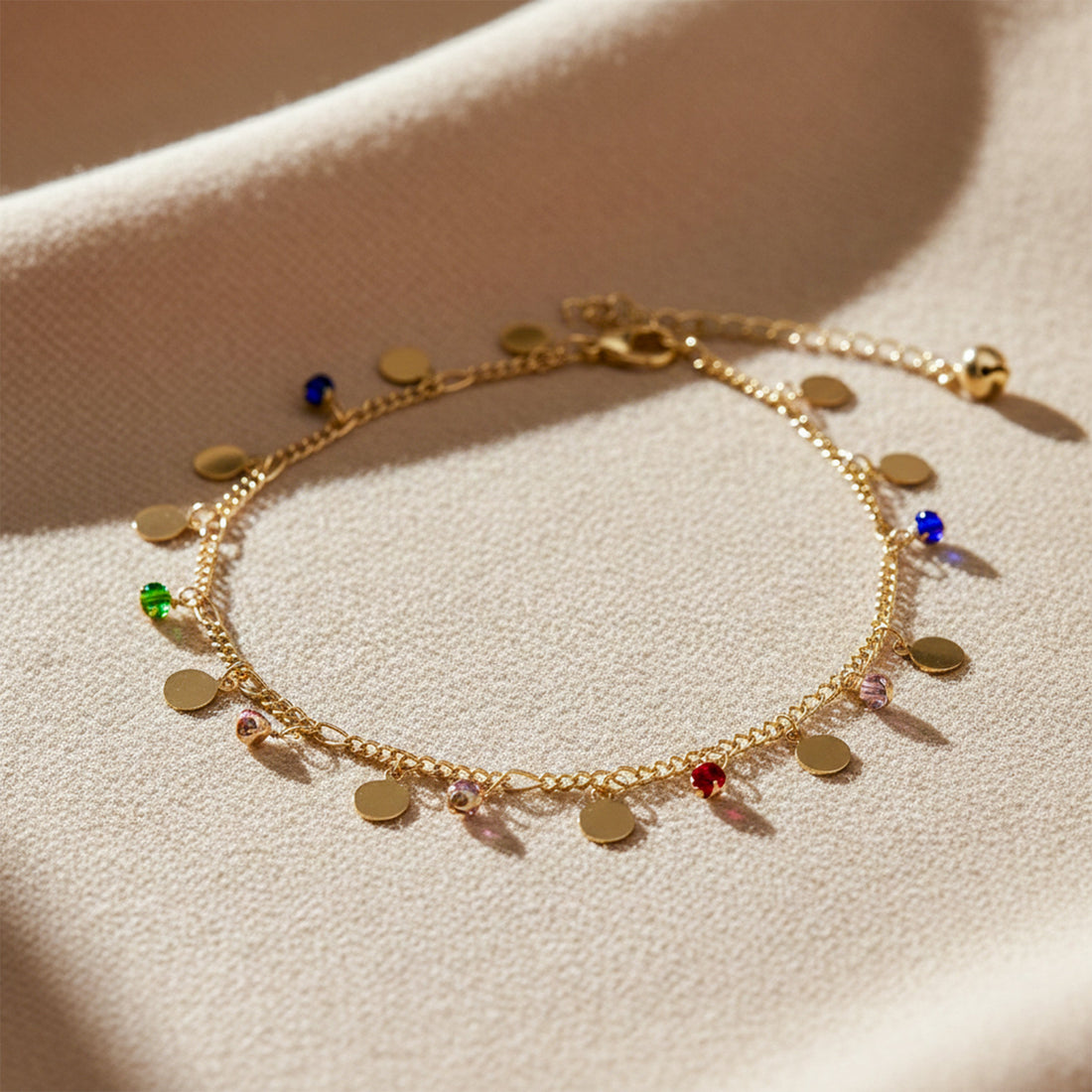 Gold Multi-Color Payal for women - Finora Jewels