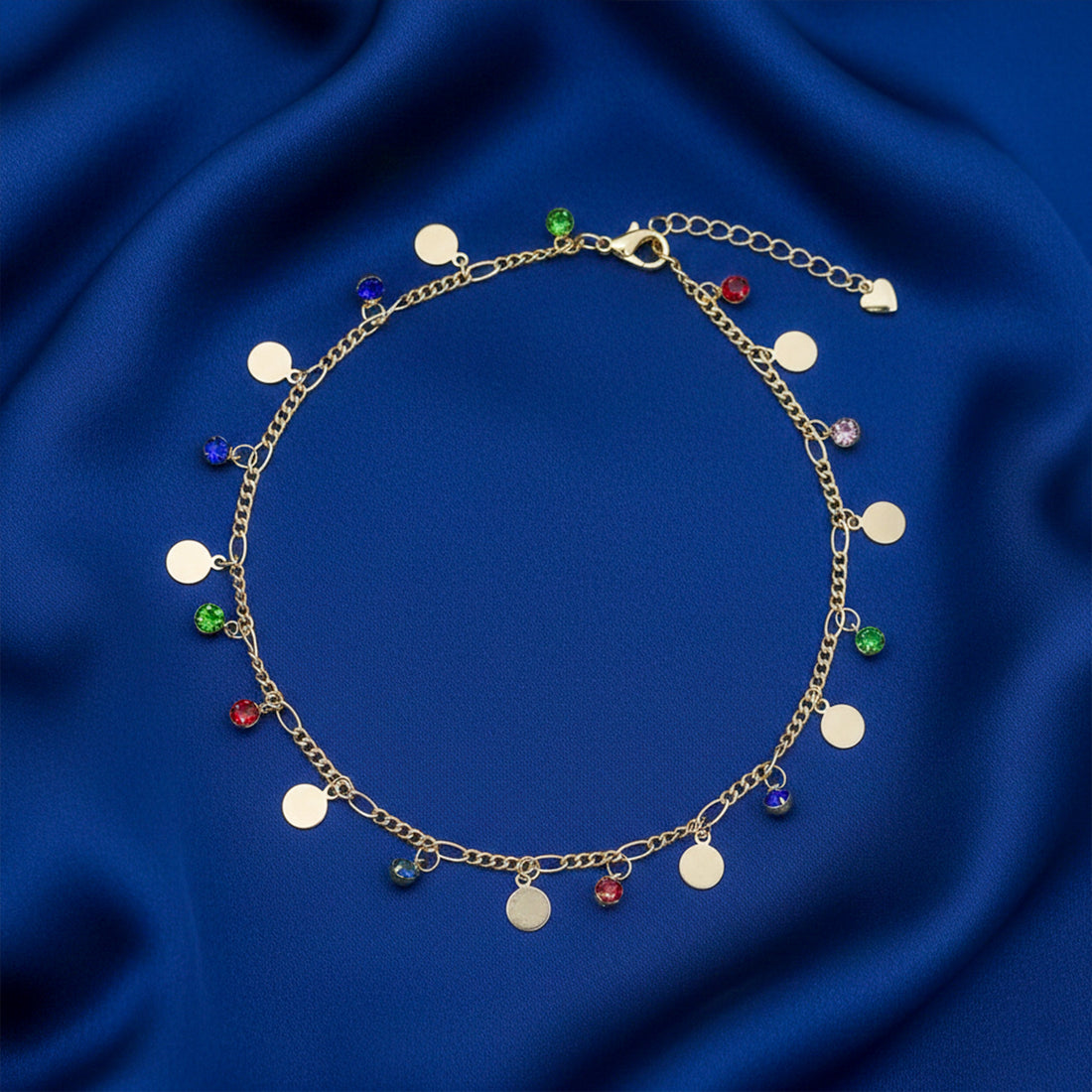Gold Multi-Color Payal for women - Finora Jewels